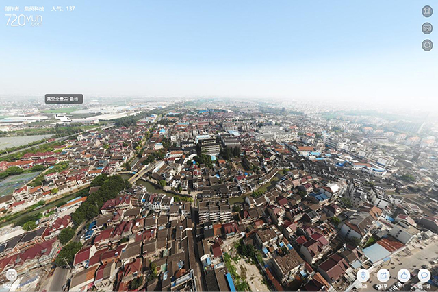 羅店古鎮高空vr全景地圖